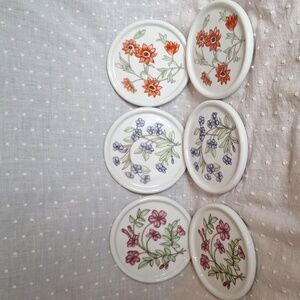 Dansk floral coaster set of 6